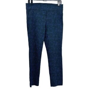 Erica Taylor Karen Blue Black Straight Leg Pull Pant Legging Women's Size M